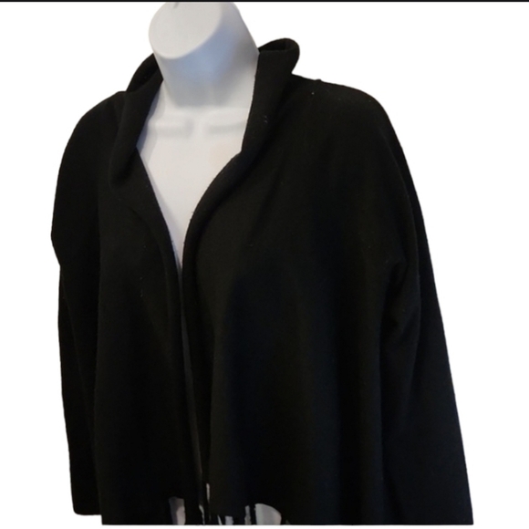 Love Tree Black Fringe Accent Cardigan - Picture 2 of 5